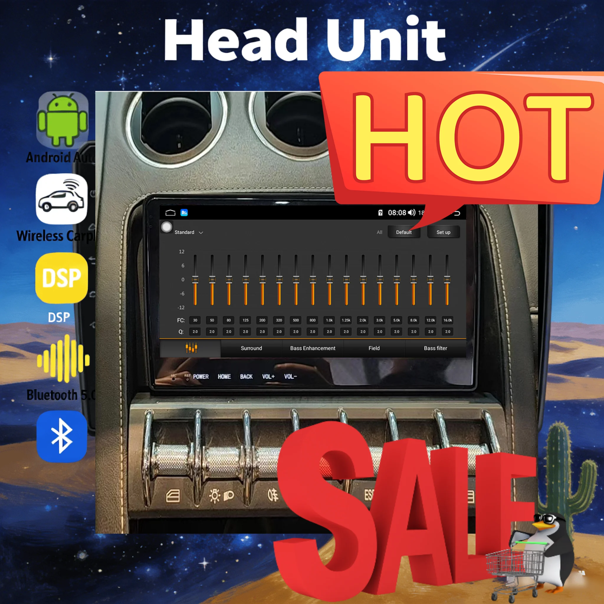 

Сенсорный экран для Lamborghini Gallardo 2004-2015, автомобильная магнитола с GPS, CarPlay, Android Auto, мультимедийный проигрыватель, стереосистема с BT5.0 и DSP.