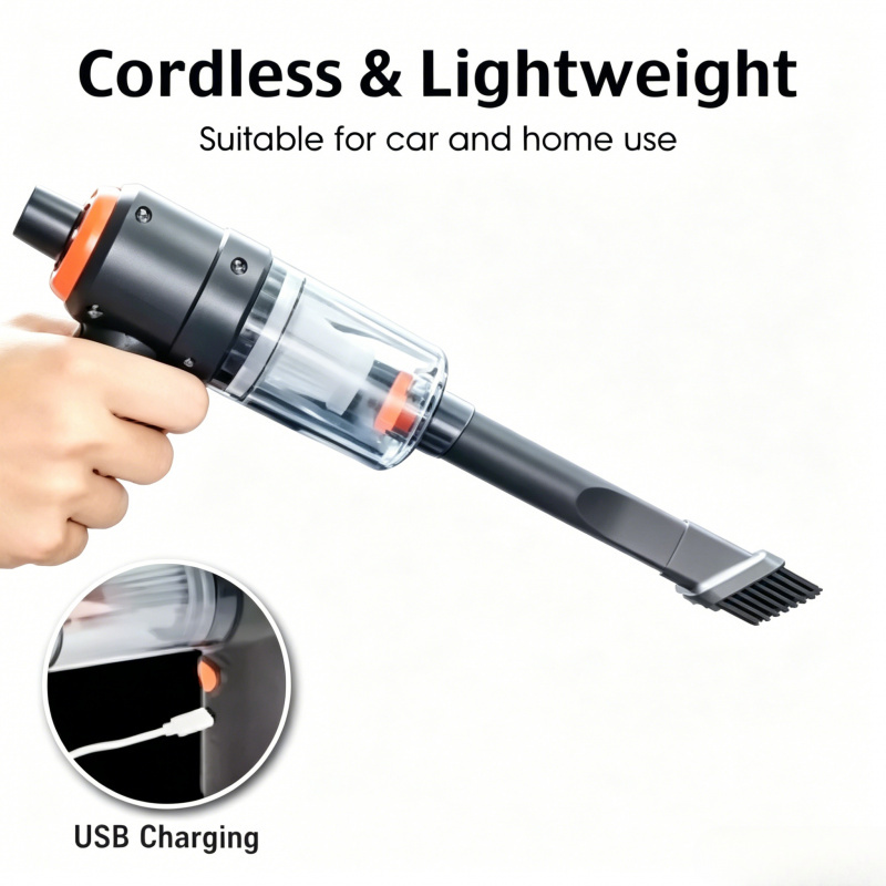  USB Charging Handheld Wireless Vacuum Cleaner Mini Tool for Car Vent Console Home Cleaning 