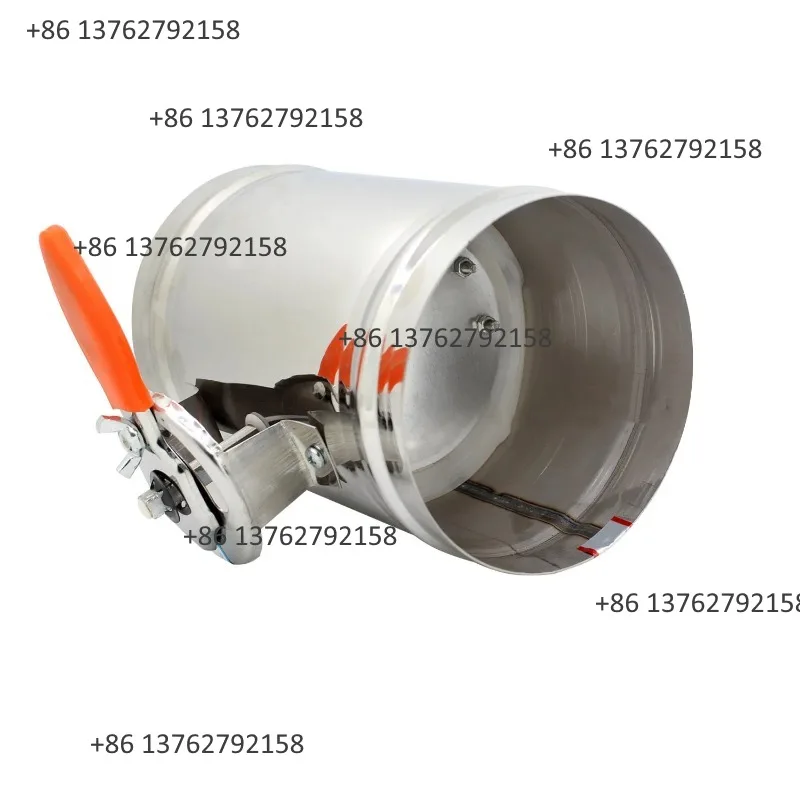 Stainless Steel Manual Air Duct Damper, Ventilation Pipeline Adjustment Valve, Available Sizes 80-400mm Diameter
