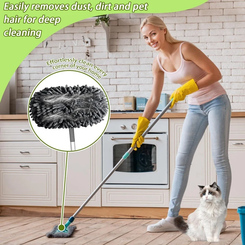 Toalhetes reutilizáveis laváveis para Swiffer Sweeper, Cobertura do piso, Panos secos e molhados, Mop Cloth