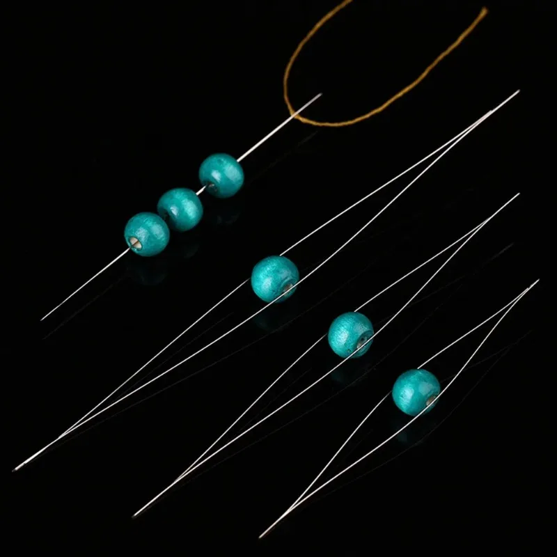 Beading Open Needles Seed Beads Needle Big Eye DIY Beaded Needles Collapsible Beading Pins Needles for Jewelry Making Tools