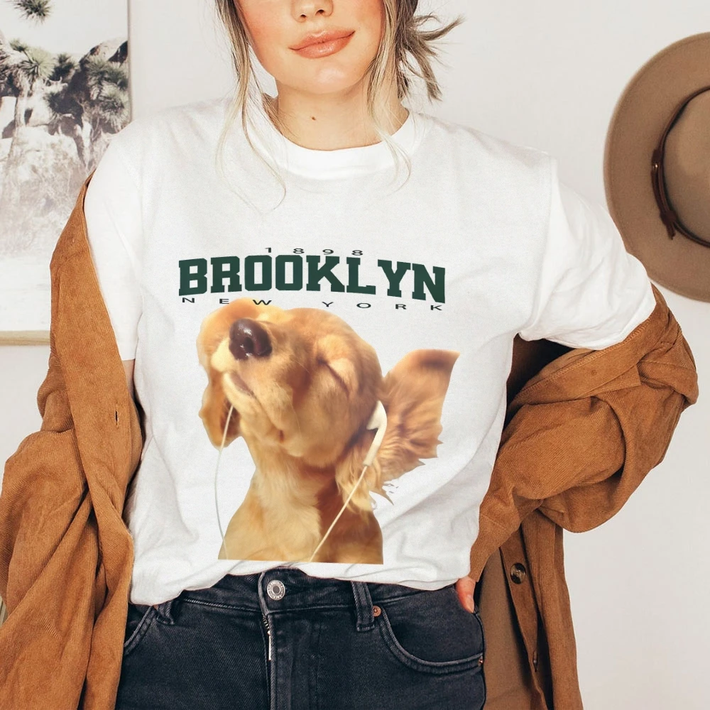 

Cartoon Dog Print T Shirt Women Kawaii Graphic Shirts Summer Casual Short Sleeved Black Female Tee O-neck Harajuku T-shirts