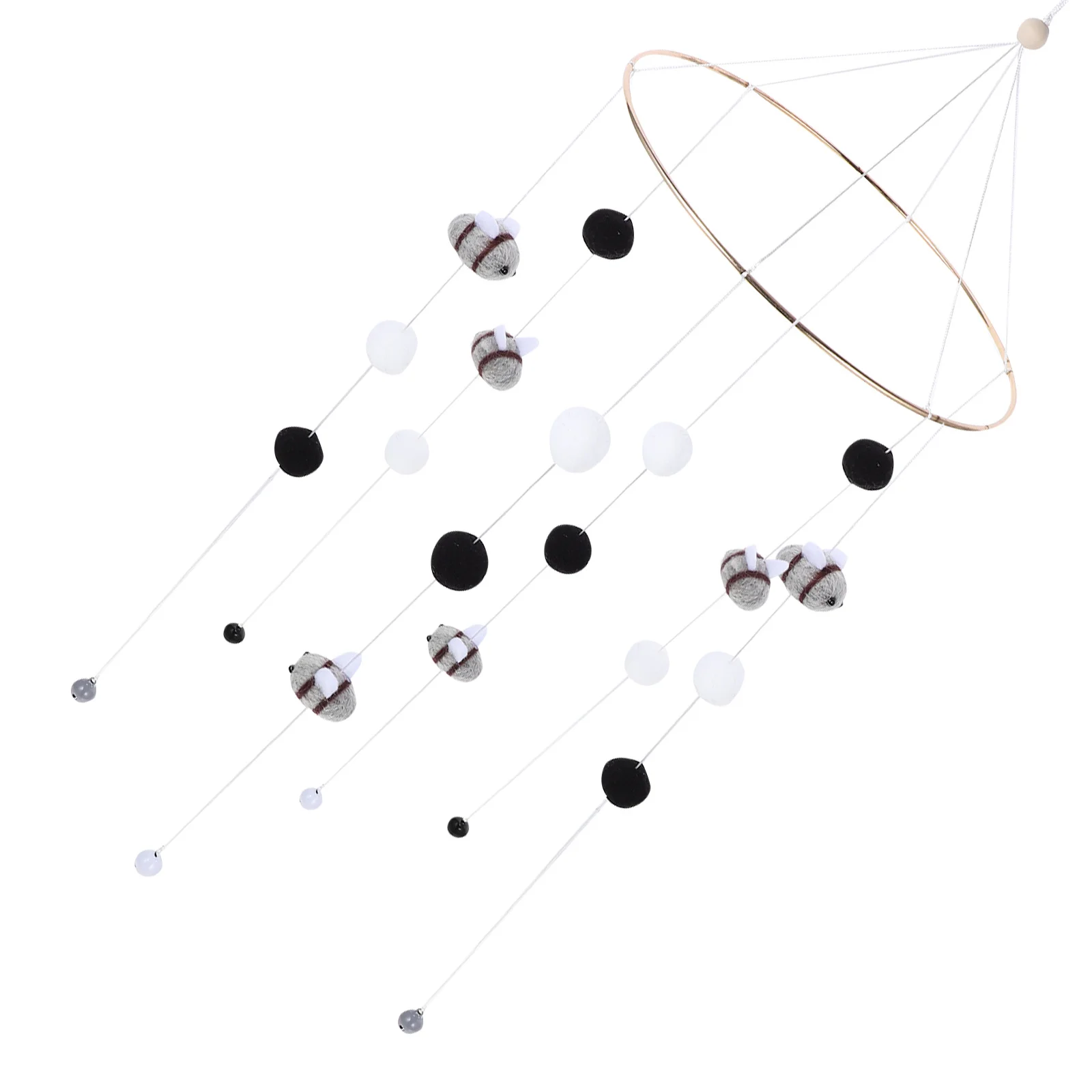 سرير الطفل المحمول النحل الرياح الرنين قلادة معلقة الحضانة الديكور غرفة الاطفال سرير الطفل معلقة حلية النحل الرياح الرنين قلادة