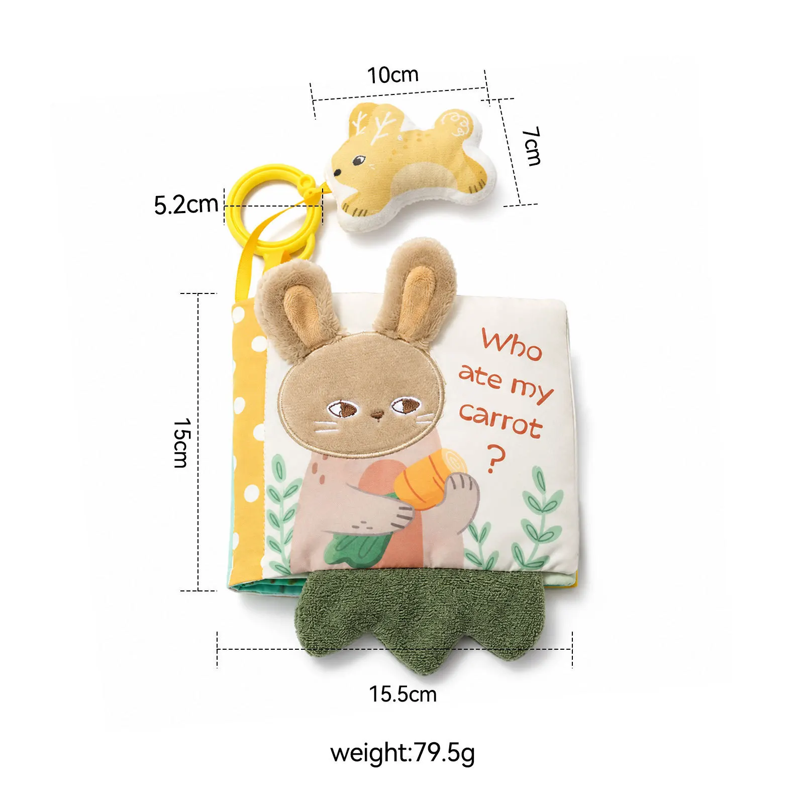 Soft Baby Books Touch Feel High Contrast Cloth Book Sensory Early Learning Stroller Toys for Infant Toddler Toy 0-12 Months