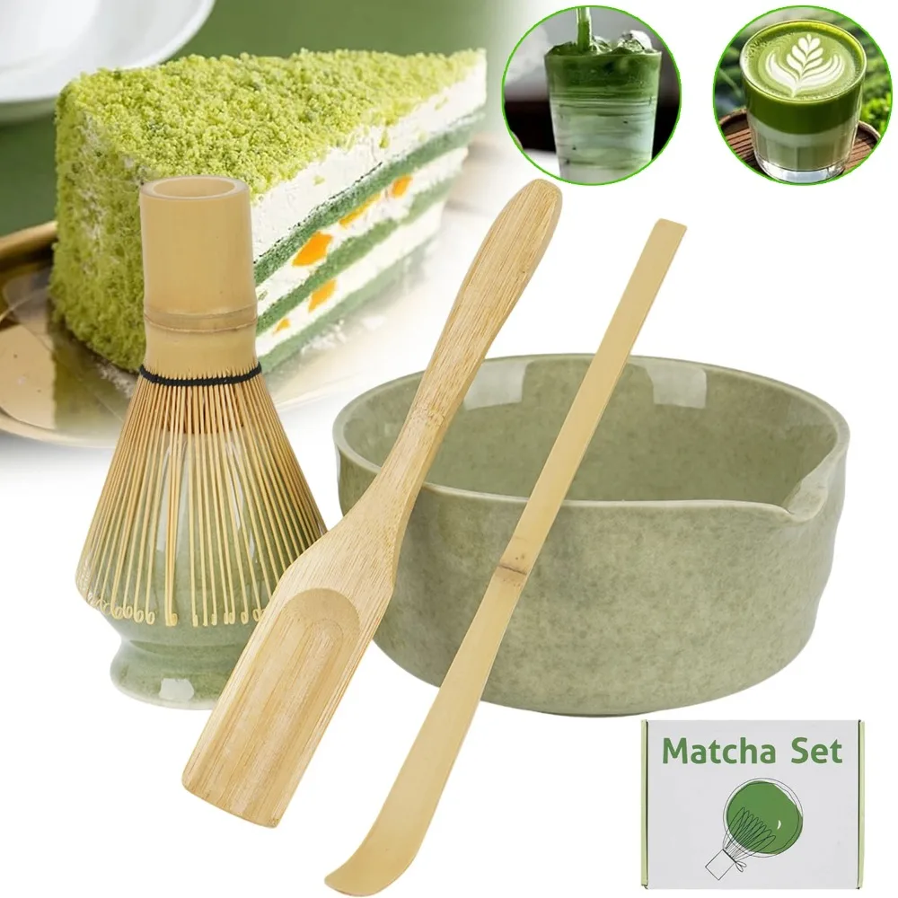 Ensemble de fouets à matcha 5 pièces, ensemble de bols à matcha, élégant ensemble de thé matcha japonais, pour les amateurs de thé