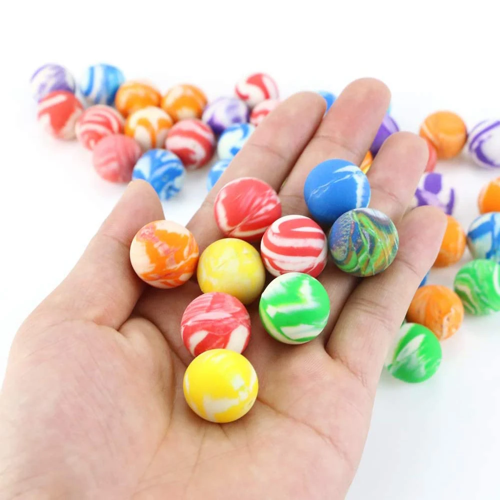 Funny Toy Sports Games for Child Elastic Mini Colorful Jumping Balls Bouncing Balls Rubber Ball Swirl Bouncing Balls