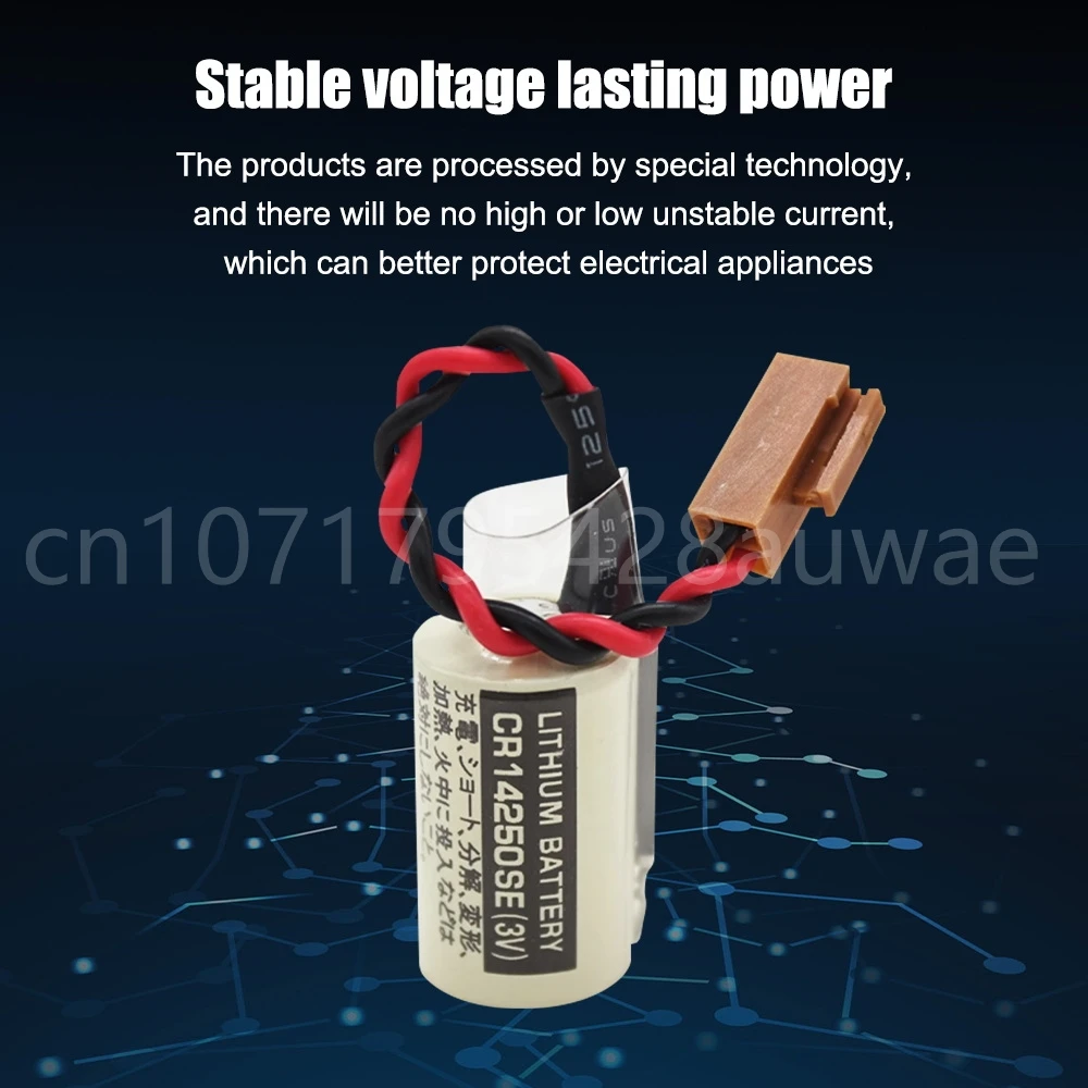 4PCS Original CR14250SE 3V 1000mAh CR1/2AA CR14250 14250 CNC PLC Industrial Battery with Brown Plug