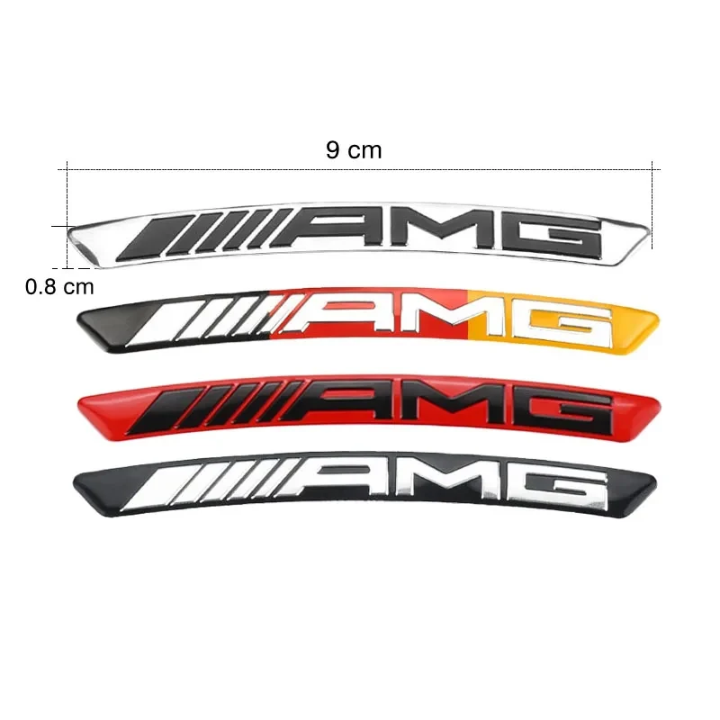 4Pcs Metal Car Emblem Wheel Hub Rim Badge Stickers Decals For Mercedes Benz AMG E S C A B Class GLE GLS CLS GLC CLA GLA GLK GLB