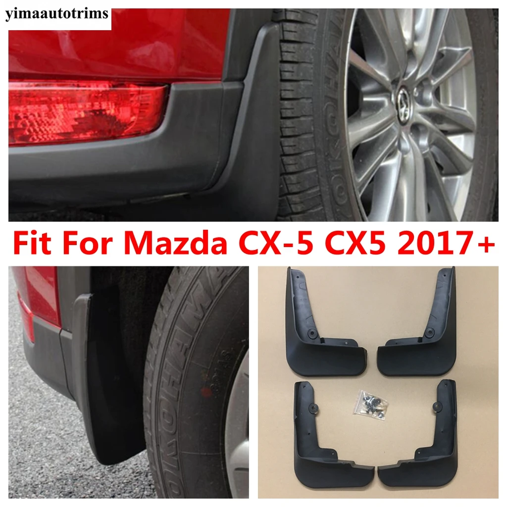 

Front Rear Mud Guard Mudguards Splash Flaps Plastic Protective Kit Trim For Mazda CX-5 CX5 2017 - 2023 Accessories Exterior