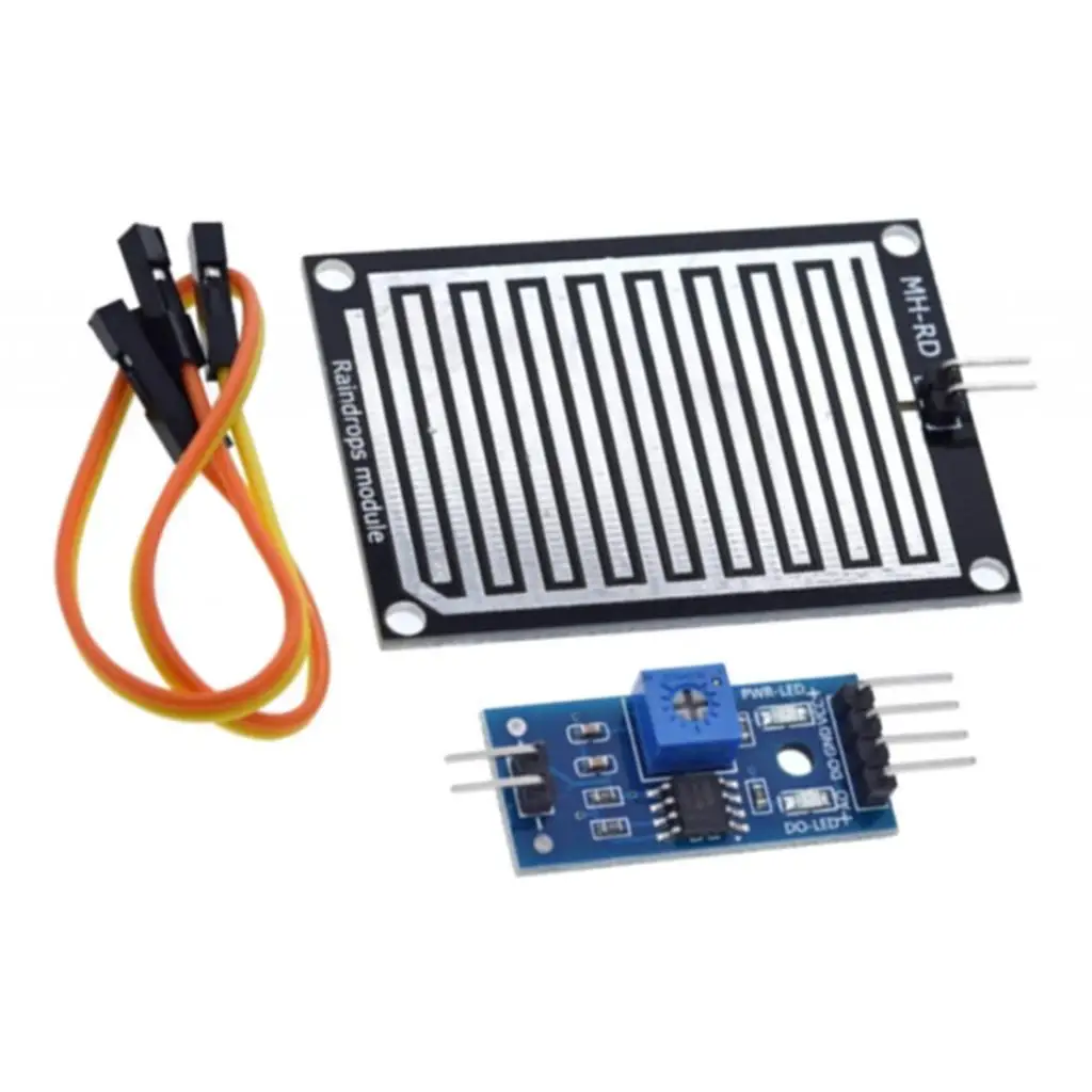 1 Set Modul Sensor Hujan Modul Cuaca Hujan untuk Bagian 3.3-5V