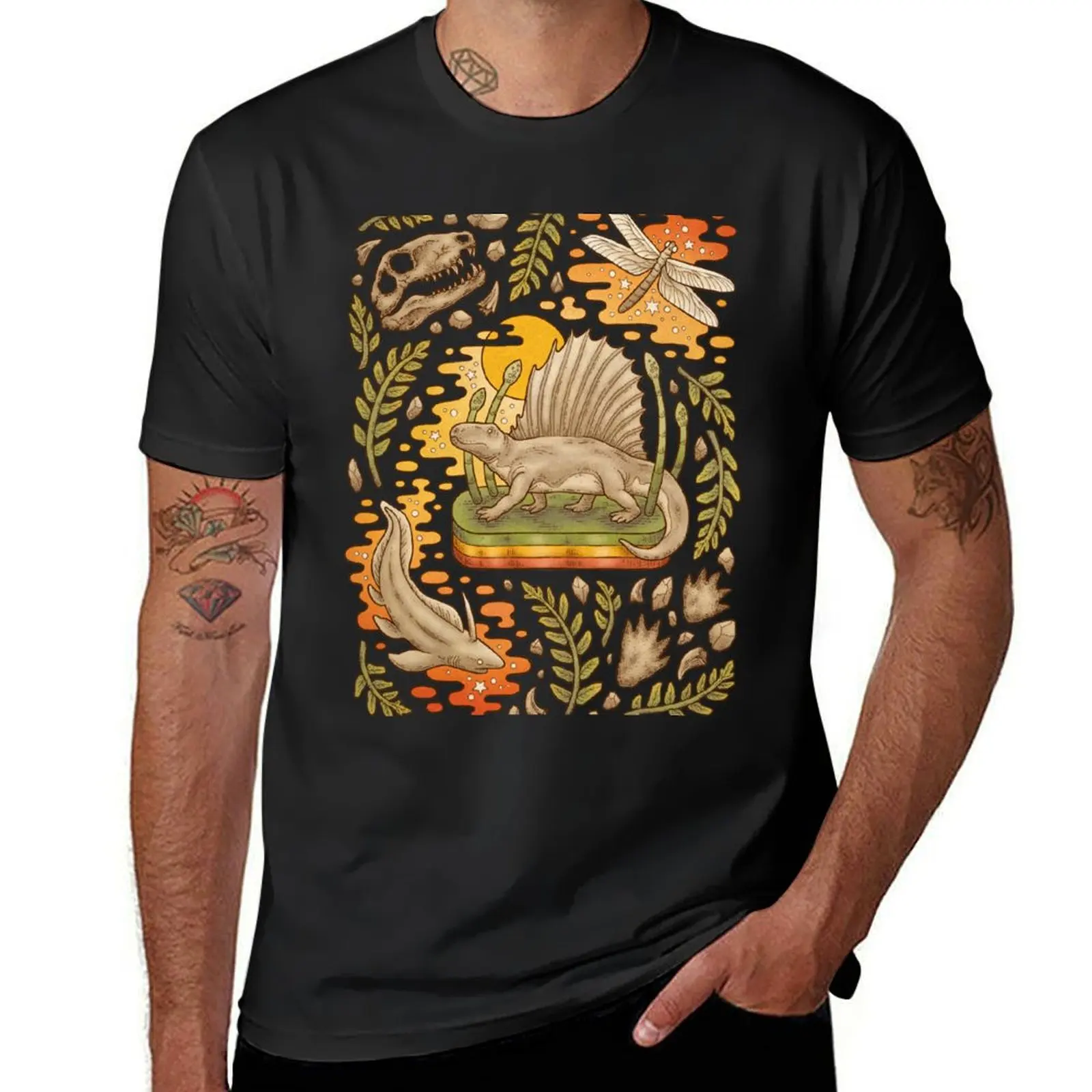 Daydream Dimetrodon | Natural History Art | Permian Prehistoric Life T-Shirt quick drying boys whites mens t shirt graphic