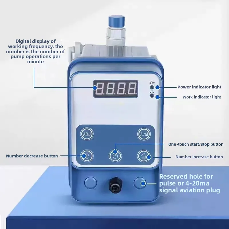 220V 25W Auto Electromagnetic Diaphragm Dosing Pump – Metering Pump for Acid/Alkali, Corrosion-Resistant, Adjustable Flow