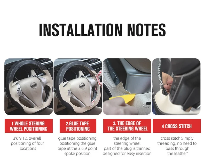 Auto Lenkrad Abdeckung Weiche Wildleder Für BMW E39 E46 325i E53 X5 Auto Innen Zubehör DIY Auto Lenkrad Abdeckung Wrap – Detail 11