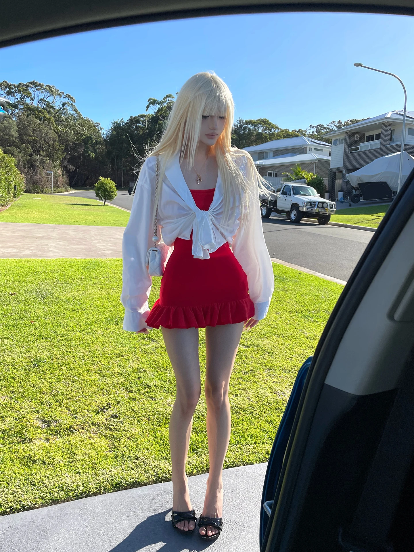 

White Deconstructed Short Sunlight Ber Silk Shirt Sunscreen Outerwear Casual Loose Fit Long Sleeve Women's Open Cardigan