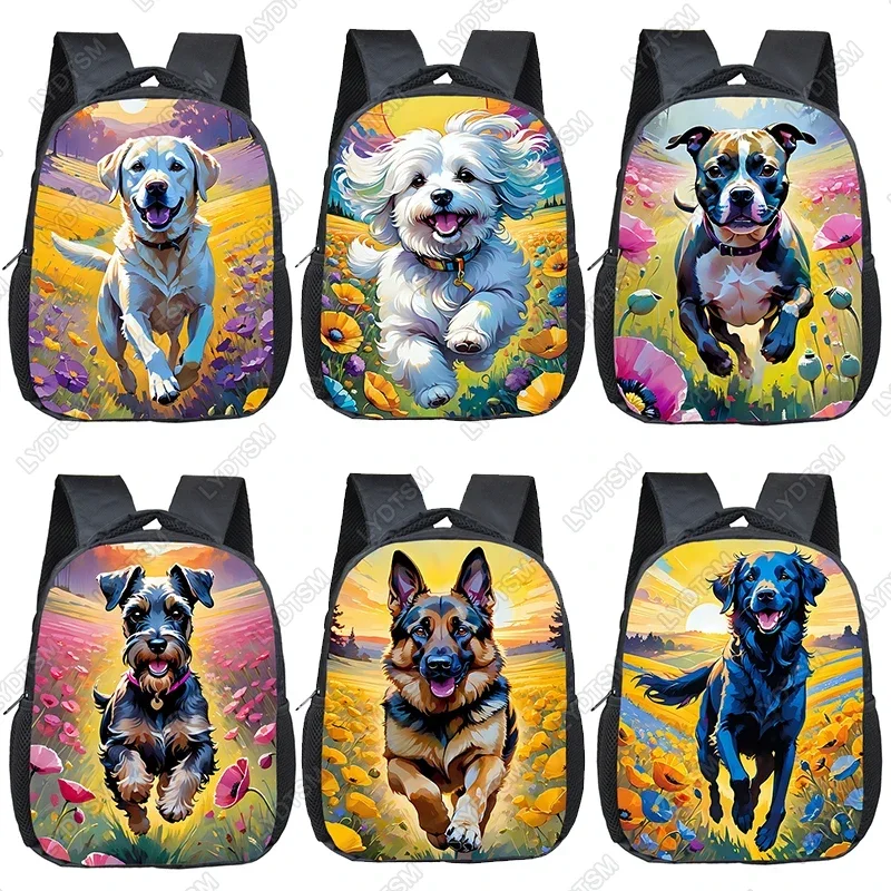 12-polegadas-flor-mar-cao-impressao-mochila-criancas-meninos-meninas-jardim-de-infancia-golden-retriever-pastor-alemao-bebe-crianca-sacos-de-livro