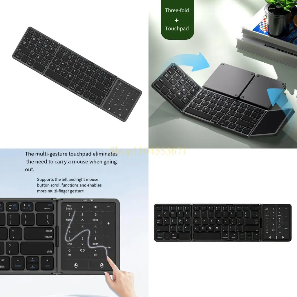 

Best Seller Multiple Device Bluetooth-Compatible Keyboards 64Key With Touchpads Portable