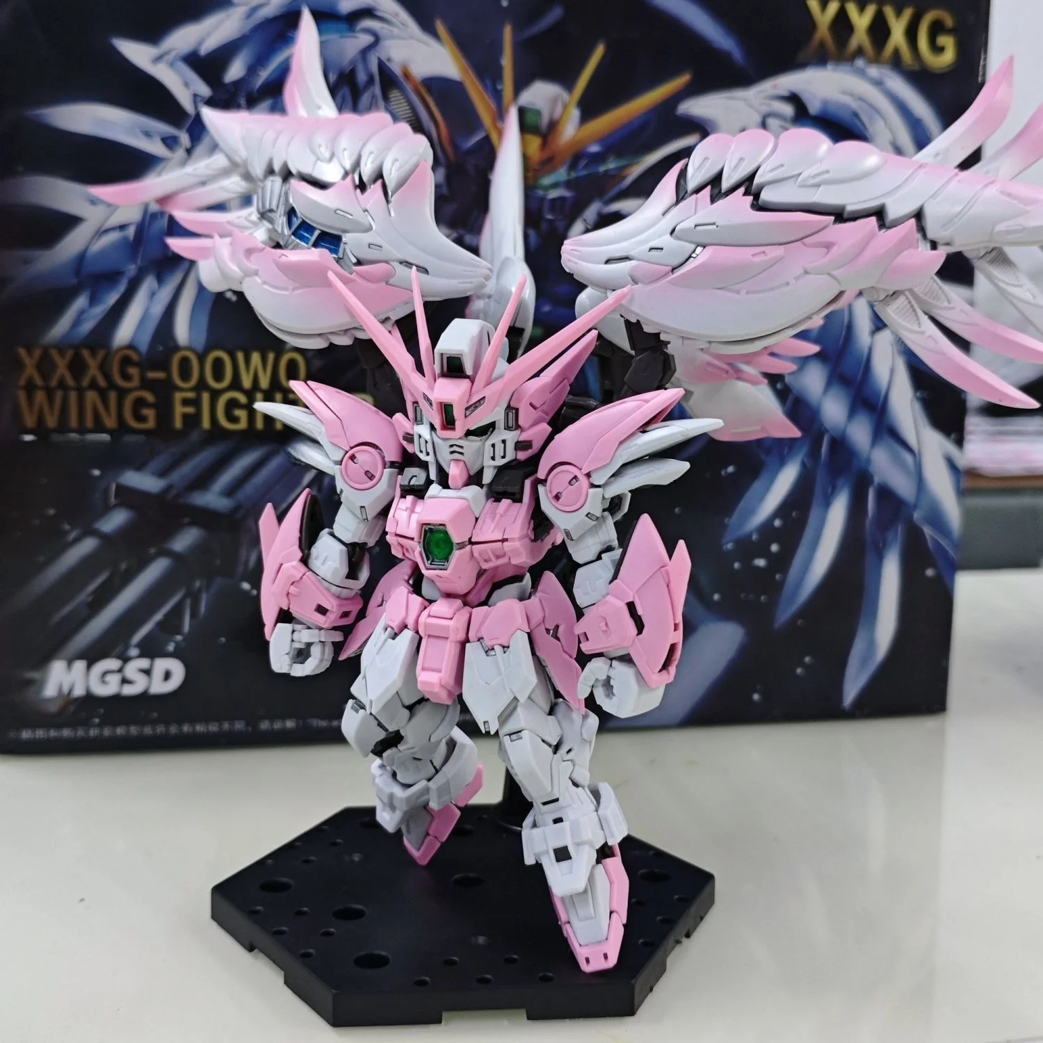 نموذج جاندام جناح جديد من GL MGSD بلون وردي ساكورا متدرج مع ملصقات مائية، طقم نموذج بلاستيكي عالي الجودة للهواة البالغين