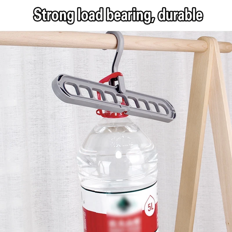 1Piece Multifunctional 9-Hole Clothes Hanger Storage Artifact Folding Hanger Drying Racks Scarf Clothes Storage Home Organizer