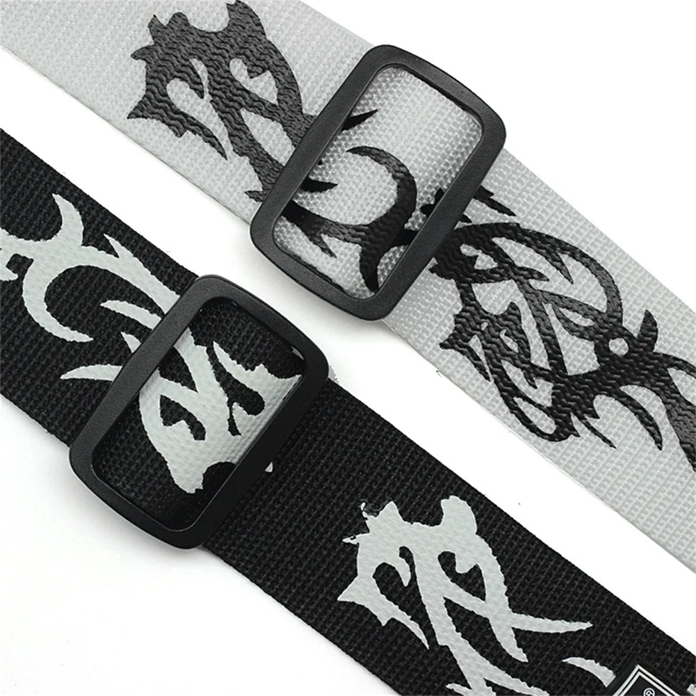 New Guitar Strap Adjustable Strap Black Guitar Bass Guitar Strap High Quality Leather End Nylon 1 * Guitar Strap