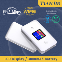 TIANJIE MF801 4G+ Mobile Hotspot,Router with Sim Card Slot,5G Modem,Portable WiFi Device for Travel,Global Unlocked Mifi Router