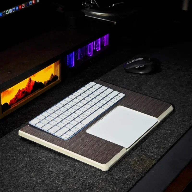 Magic Trackpad Keyboard Wooden Base Custom 2-in-1 Miaokong Board Base Solid Wood Wrist Cushion Integrated Keyboard Base Handrest