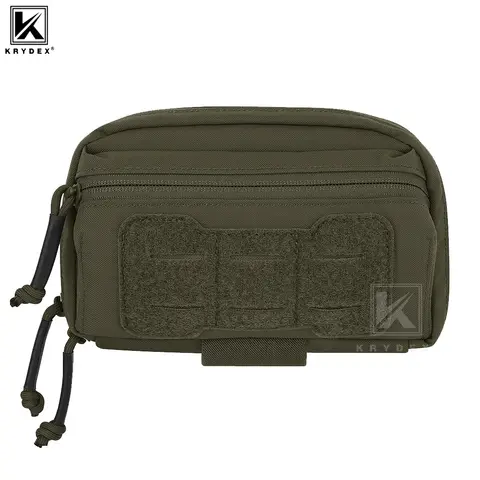 KRYDEX Tactical Admin Pouch Chest Bag MOLLE Utility Pouch Front Pocket for Vest and Chest Rig Camping Outdoor Accessories