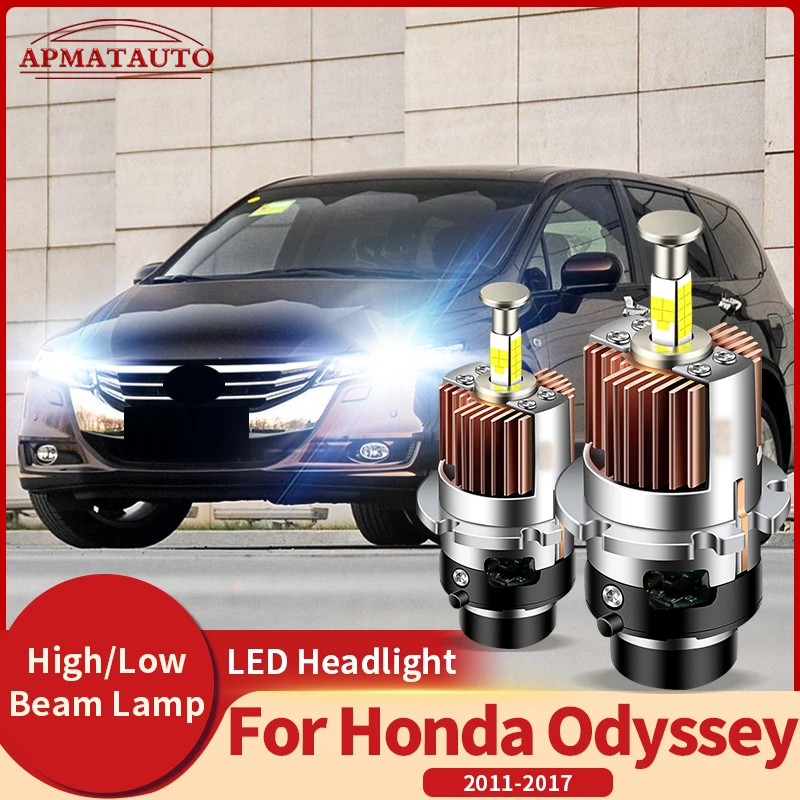 2PCS 12V High Quality 32000LM 35W HID Xenon Bulb 6000K Auto Light Car Headlight For Honda Odyssey 2011 2012 2013-2017 Plug&Play