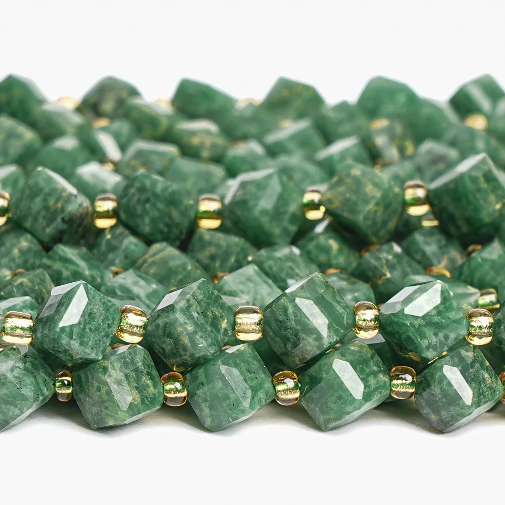 7-8MM Natural African Jade Round Beads Strands Green Gemstoone Loose Beads For Jewelry Making Diy Bracelet 15