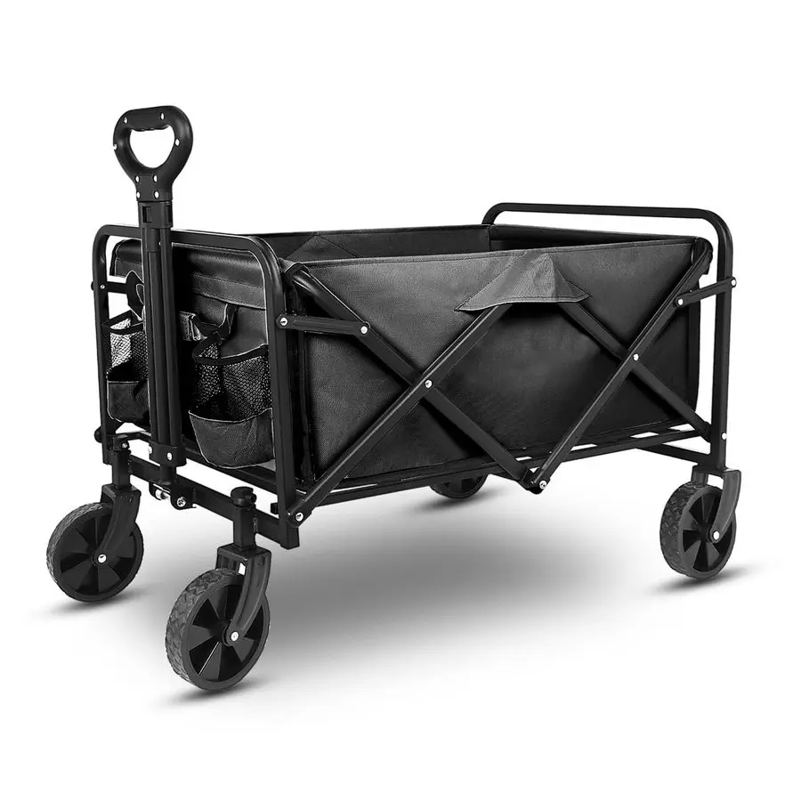 

Складная тележка-вагончик на 100 кг с внедорожными колесами для кемпинга, спорта, покупок, садоводства и тяжелых работ на открытом воздухе