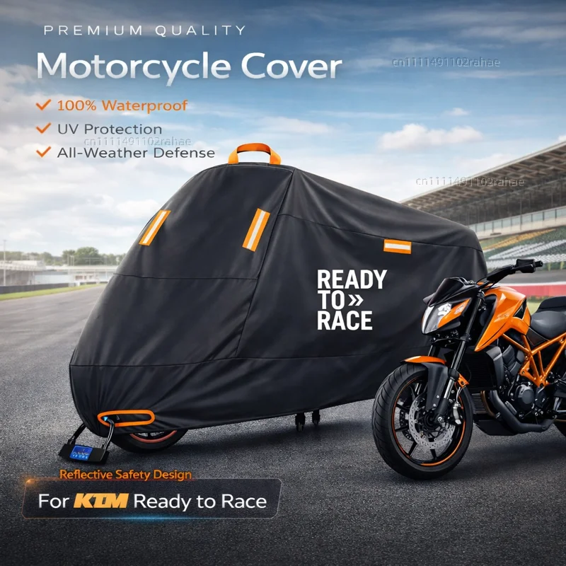 

Чехол для мотоцикла KTM 390/1190, водонепроницаемый, из прочного полиэстера, с защитой от УФ-излучения, дождя, пыли и солнца, для улицы