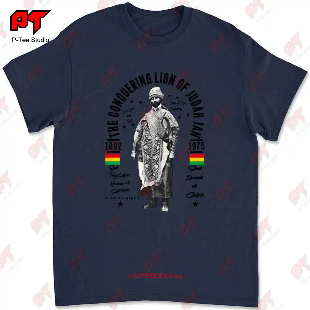 Reggae T Shirt Haile Selassie Jah Rastafari Roots Jamaican Rastaman Rastafarian 0HNP