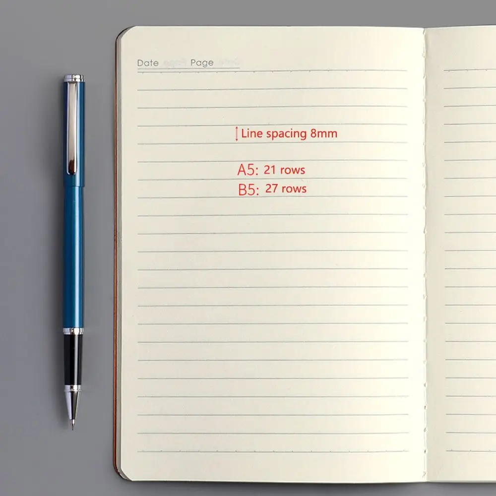 5 Pack Soft Cover Travel Notebook A5/B5/A4 Thick Paper Composition Notebooks Bulk Lined/Grid/Blank Pages Tight Stitches