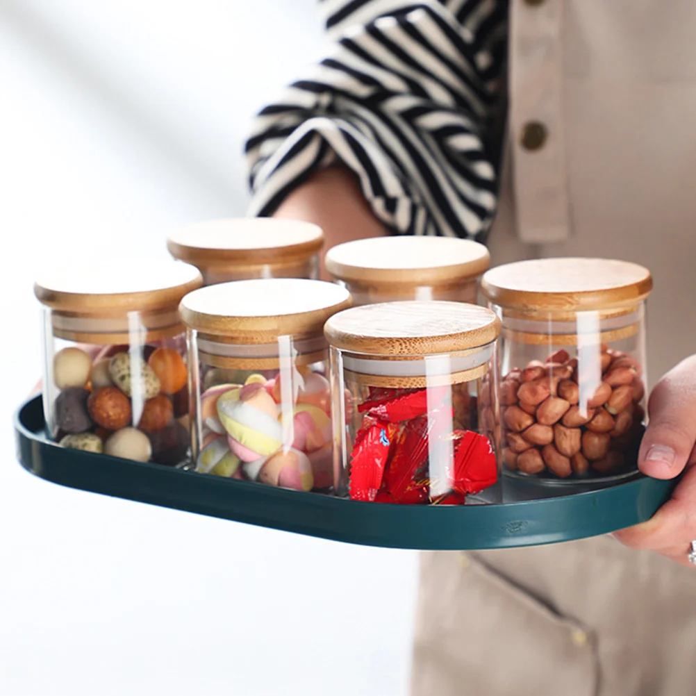 

12Pcs Glass Food Storage Jars Bamboo Lids Airtight Kitchen Containers for Coffee Tea Sugar Canisters Glass Jar Bamboo Lid