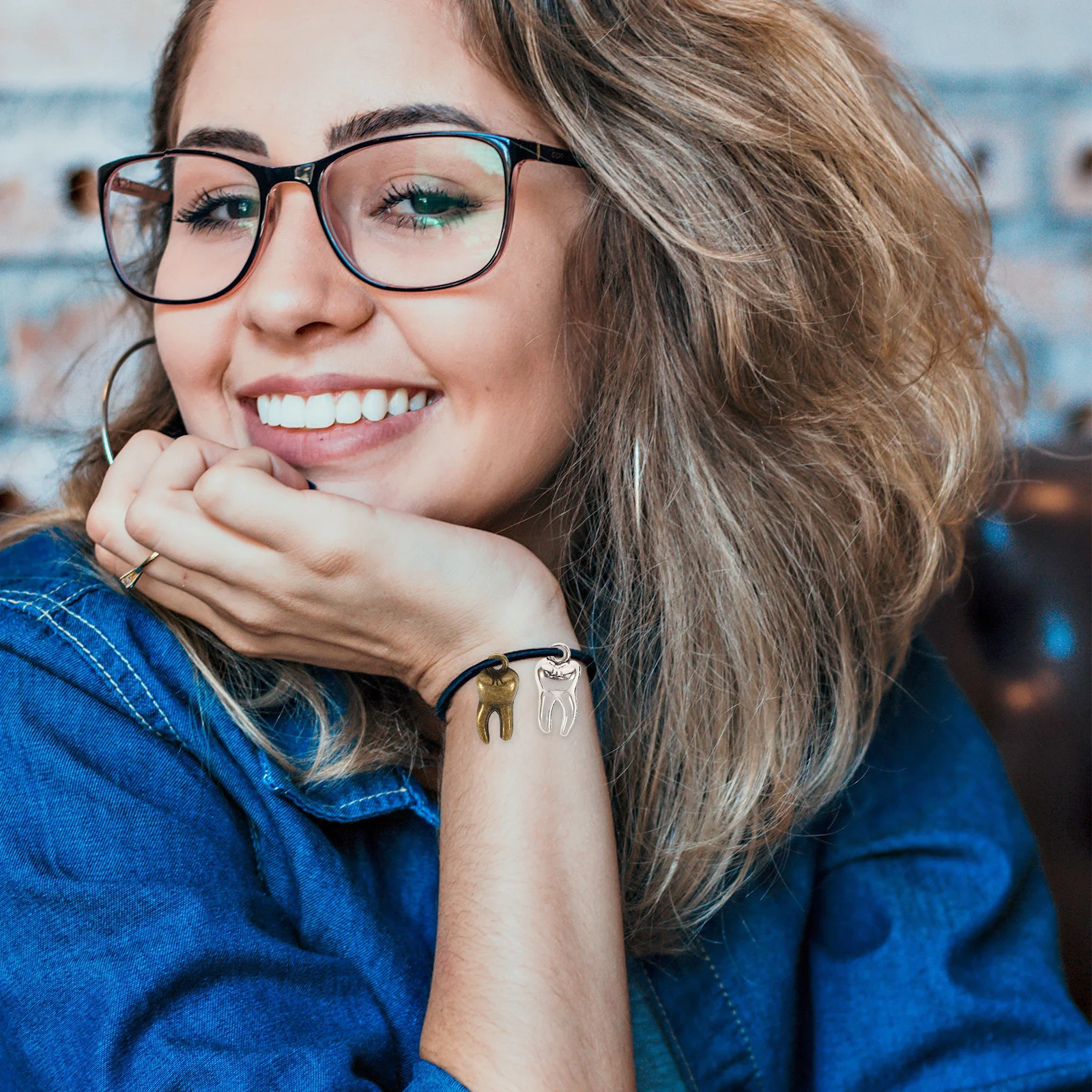 

60Pcs Creative Teeth Charm Jewelry Pendant Durable Ornaments for DIY Bracelet Necklace Keychain Crafts