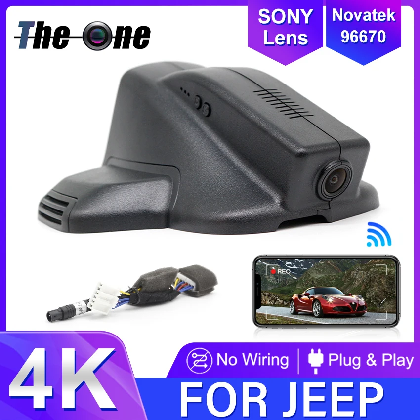 

New! Plug and play Car DVR HD 4K 2160P Driving Video Recorder Dash Cam Camera For Jeep Compass 2019 2020 2021 2022 2023 DashCam