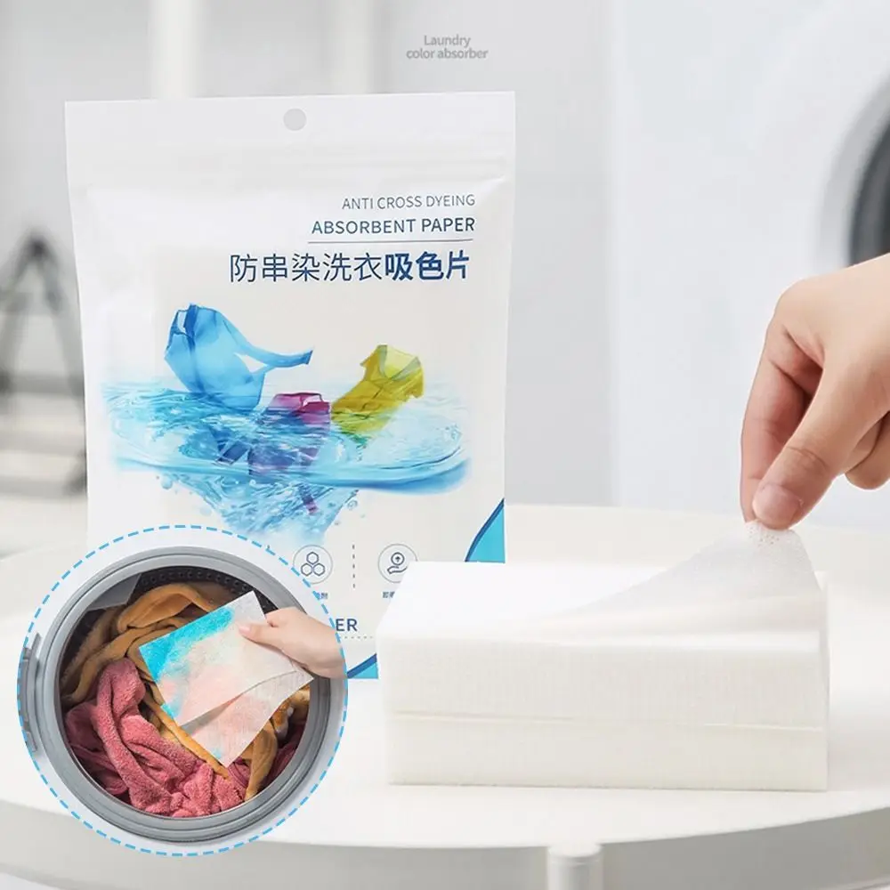 50PCS White Anti-staining Dyeing Laundry Tablets Color Keeping Clear Odor Color Absorption Sheet High Quality Fragrance Free