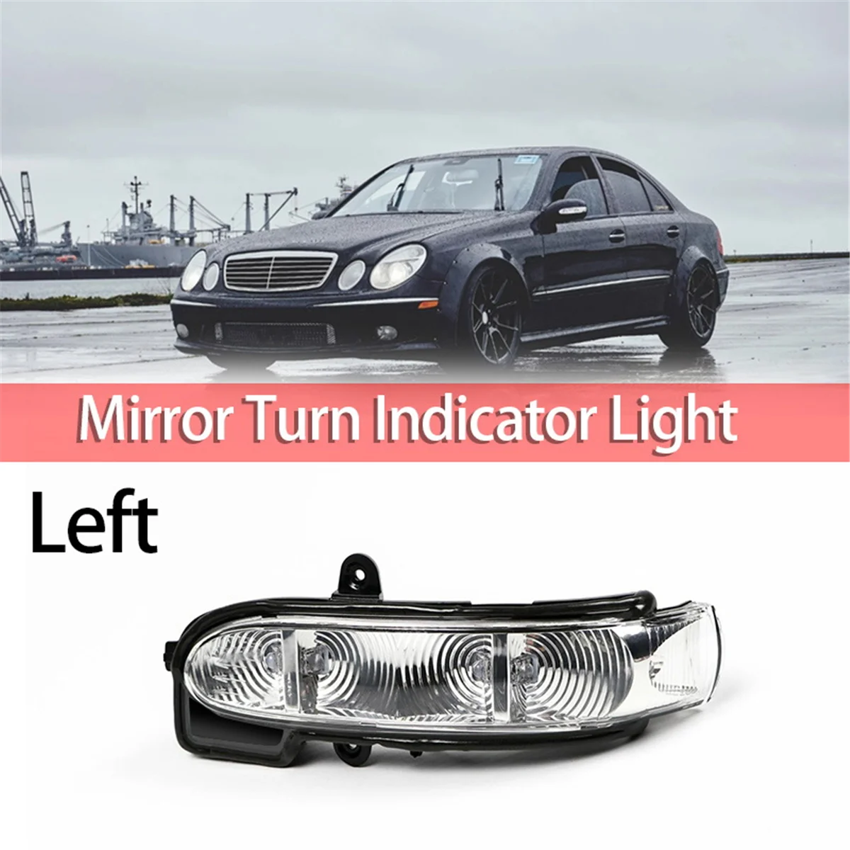 Espelho retrovisor esquerdo do carro, luz indicadora de seta led para mercedes benz w211 s211 w463 w461 c/e classe 2004-2012