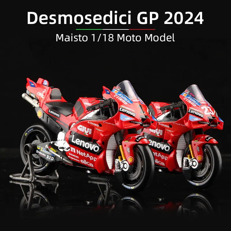 Maisto Scala 1:18 MotoGP Bici da corsa Modello Marc Marquez Gresini Ducati Red Bull GASGAS Collezione di giocattoli per ragazzi Regalo