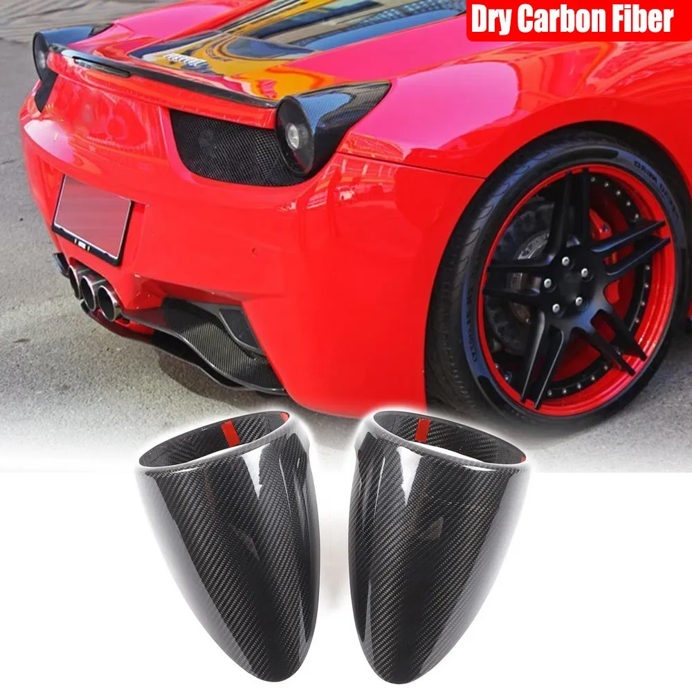

For Ferrari 458 2011-2016 Dry Carbon Fiber Taillight Rear Lamp Trim Cover