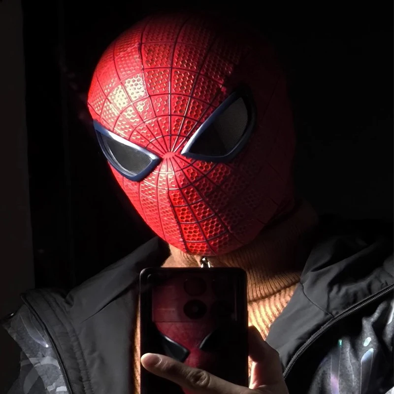 Amazing Spiderman 1.0 Tobey Maguire Version Handcrafted Mask Peter Parker Cosplay Mask Halloween Party Costume Prop Collectible view 5