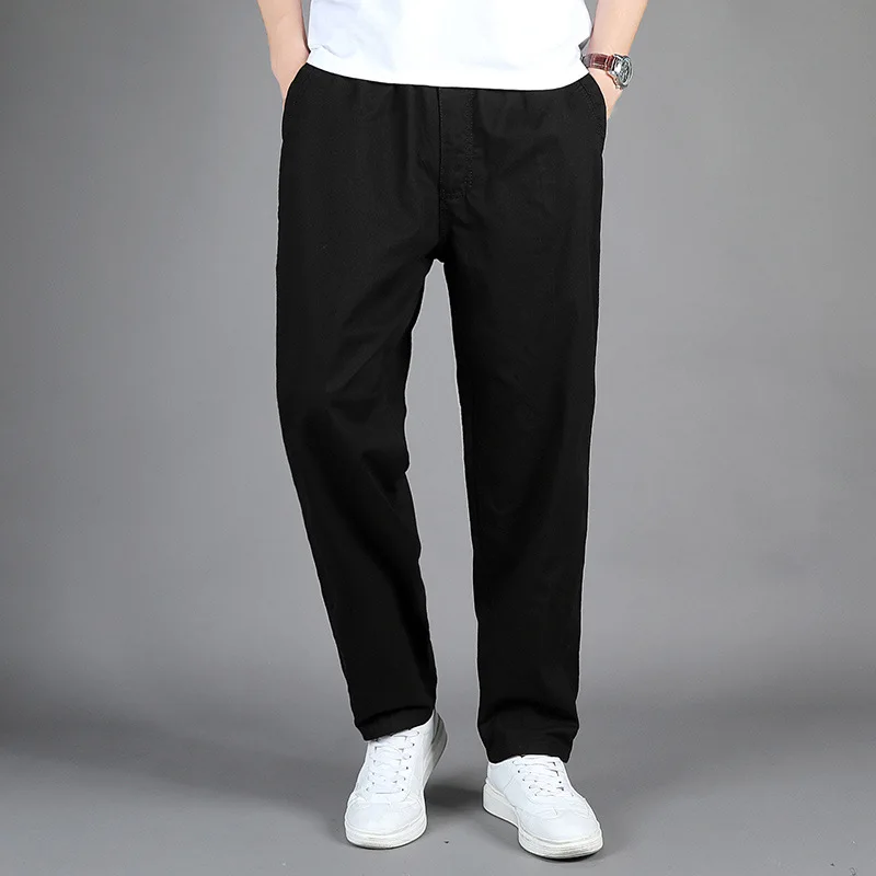 MRMT 2024 Brand Men's Plus Size Trousers Casual Pants Men's Washed Overalls Middle-Aged Casual Trousers Trawers Pants For Male