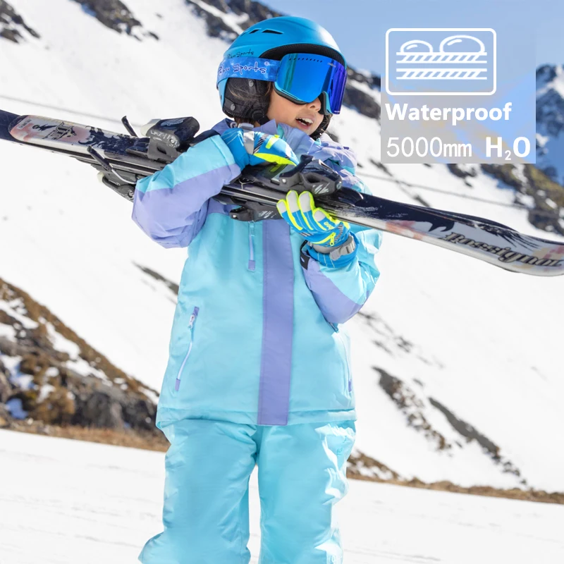 

Winter Children's Waterproof Windproof Skiing Snowboard Jackets Pants Snow Suits Sets Ski Wear Kids Coats for Girls