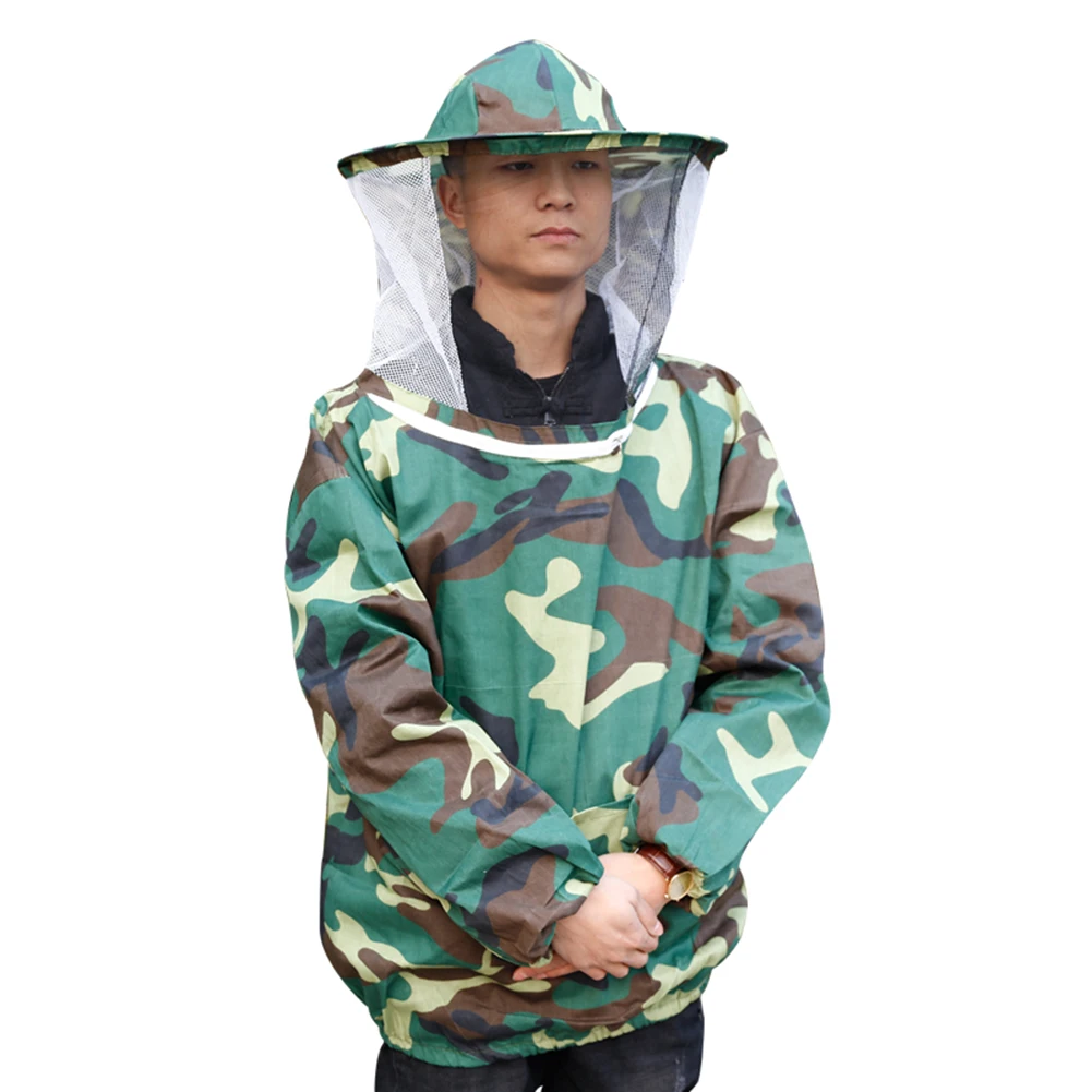 

Summer Camouflage Beekeeping Hat Beekeeper Beekeeping Clothes Bee Sting Protection Clothing Hood Beekeeping Tools Height 178cm