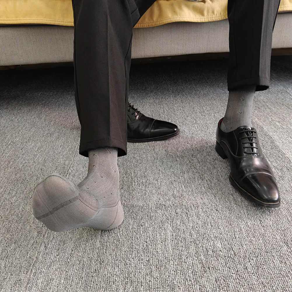 Ultrathin Sheer Tube Socks for Men Breathable Elastic Dress Socks Ideal for Business Formal Attire and Daily Workwear