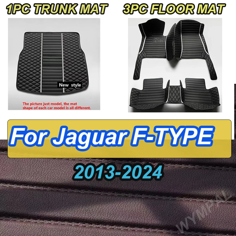

LUXURY Car Floor Mats For Jaguar F-TYPE 2024 2023 2022 2021 2020 2019 2018 2017 2016 2015 2014 2013 Carpets Auto Foot Rugs