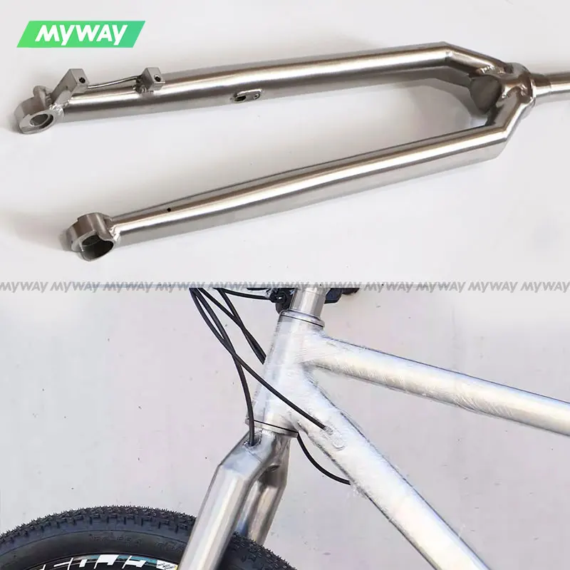

Велосипедная вилка MYWAY Titanium MTB, 29 дюймов, коническая труба, для дисковых тормозов IS, внедорожная передняя вилка