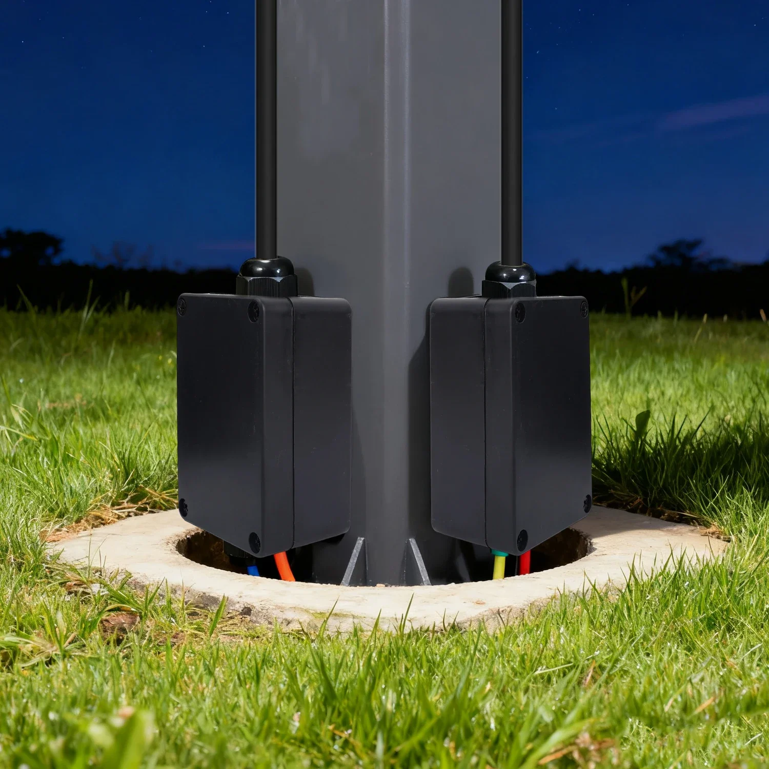 Waterproof Junction Box IP66 Black Plastic Enclosure Case Wire Junction Box Electrical Project Case Housing Accessories Outdoor