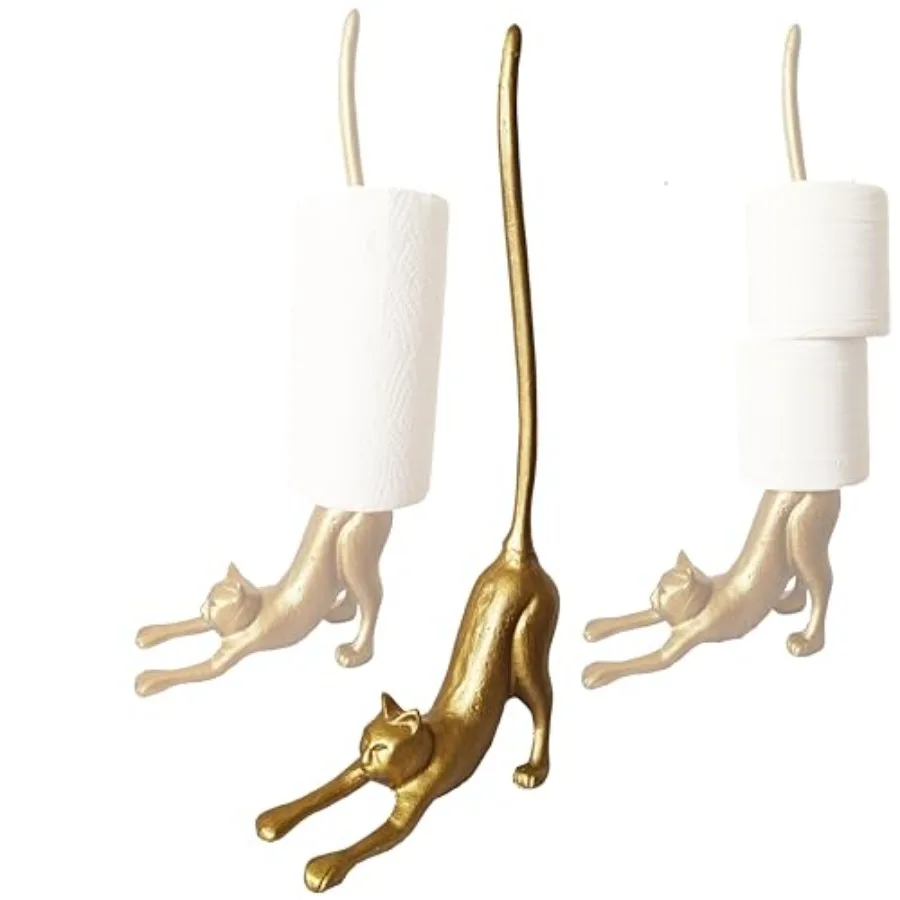 

Paper Towel Holder 17'' Cast Iron Paper Towel Holder Funny Toilet Paper Holder for The Floor or Counter in The Kitchen or Bathr