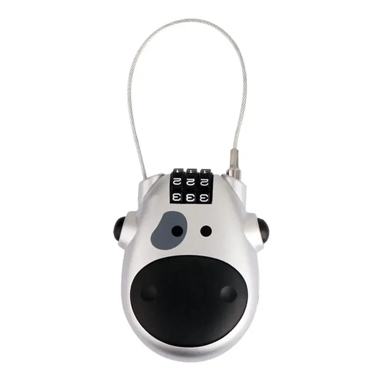 

Retractable Cable Lock Safety Number Lock Helmet Lock Retractable Cable For Bike For Bike Outdoor Anti Theft