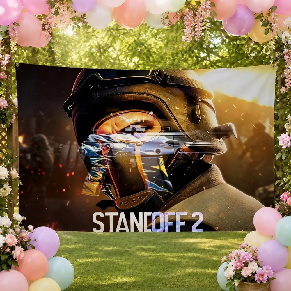 Game Standoff 2 Tactical Shooter Flags Fan Banner Tapestry Wall Hanging Garage BarDorm Camp Party Outdoor Home Decor Gift